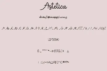 Astetica font