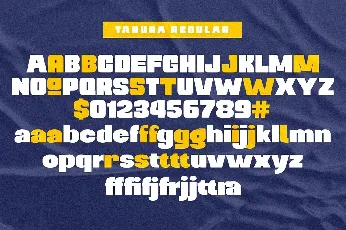 Tahura font