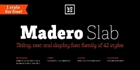 Madero Slab Serif font