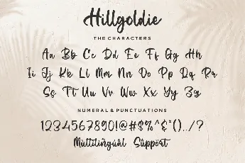 Hillgoldie font