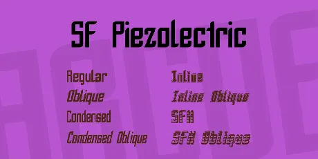 SF Piezolectric font