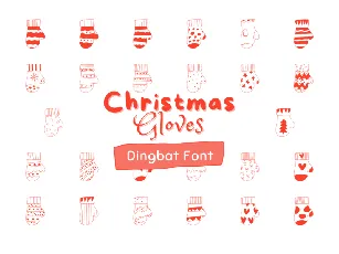 Christmas Gloves font