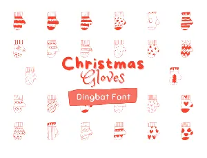 Christmas Gloves font