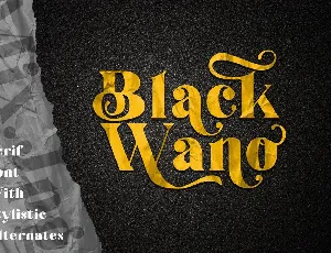 Black Wano Serif Typeface font