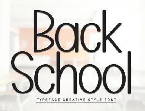 Back School Display font