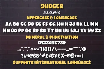 JUDGER font