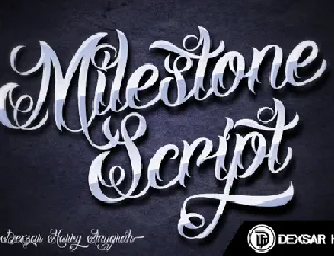 DHF Milestone ScriptDemo font