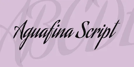 Aguafina Script font