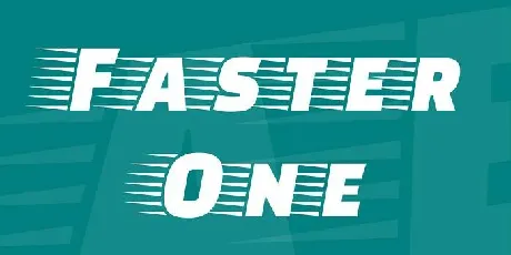 Faster One font