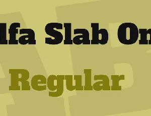 Alfa Slab One font