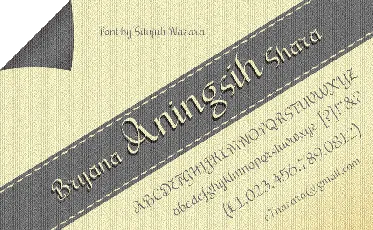 Bryana Aningsih Shara font