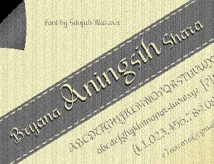 Bryana Aningsih Shara font