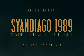 Syandiago 1989 font