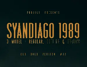 Syandiago 1989 font