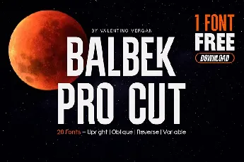 Balbek Pro Cut font