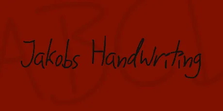 Jakobs Handwriting font