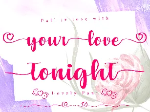 Your Love Tonight Calligraphy font