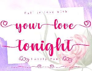 Your Love Tonight Calligraphy font