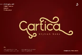 Cartica Stylish Sans Serif font