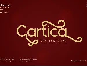 Cartica Stylish Sans Serif font