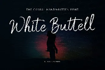 White Buttell Brush font