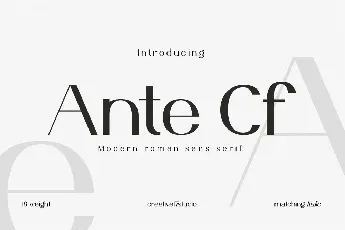 Ante Cf font