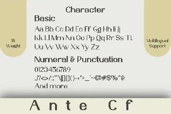 Ante Cf font