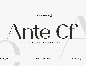 Ante Cf font