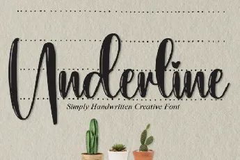 Underline Script font