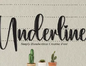 Underline Script font