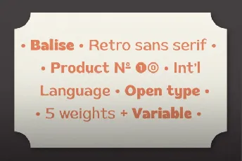 Balise Retro Sans font