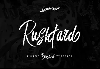 Rushtard font