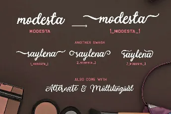 Modesta Script font