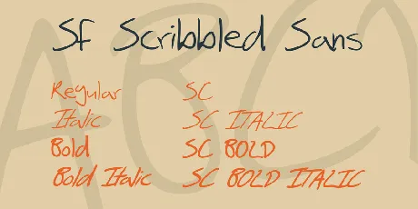 SF Scribbled Sans font