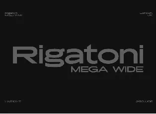 Rigatoni font