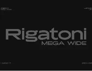 Rigatoni font