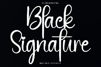 Black Signature Script font