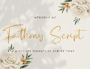 Fathony Script font