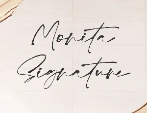 Monita Signature PERSONAL USE font