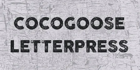 COCOGOOSE LETTERPRESS font