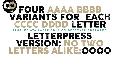 COCOGOOSE LETTERPRESS font