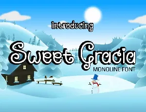 Sweet Gracia – Monoline font