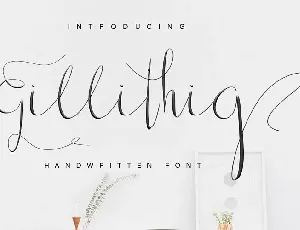 Gillithig Script font