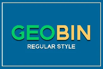 Geo Bin font