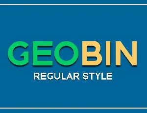 Geo Bin font