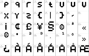 Pixelate font