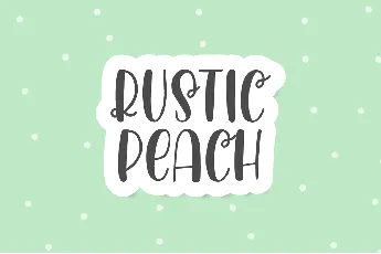 RusticPeach font