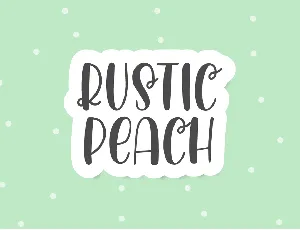 RusticPeach font