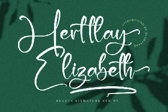 Herttlay Elizabeth font