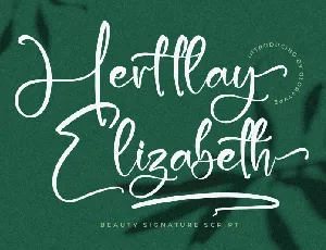 Herttlay Elizabeth font